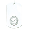2in Afghanistan Campaign Dog Tag - Sterling Silver