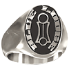 Artisan Masonic Ring with Plumb Symbol Siladium