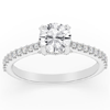 1.44 ct tw Round Lab Grown Diamond Engagement Ring F / VS1 14k White Gold