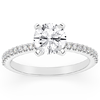 1.28 ct tw Four Prong Round Lab Grown Diamond Engagement Ring F / VS1 in 14k White Gold