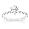 1.39 ct tw Six Prong Lab Grown Diamond Engagement Ring F / VS1 in 14k White Gold