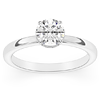 1.05 ct tw Lab Grown Diamond Crown Engagement Ring F / VS1 in 14k White Gold
