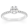 1.34 ct tw Lab Grown Diamond Crown Engagement Ring F / VS1 in 14k White Gold