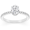 1.35 ct tw Oval-cut Lab Grown Diamond Crown Engagement Ring F / VS1 in 14k White Gold