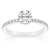 1.34 ct tw Eight Prong Lab Grown Diamond Crown Engagement Ring F / VS1 in 14k White Gold