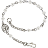 Silver-plated Brass Kids' First Communion Clear Crystal Bracelet