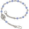 Silver-plated Brass Kids' First Communion Sapphire Crystal Bracelet