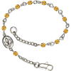 Silver-plated Brass Kids' First Communion Topaz Crystal Bracelet
