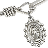 Miraculous Medal Charm on 7 1/4in Brass Bangle Bracelet