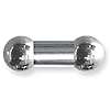 Internally Threaded Large 00 Gauge Stainless Steel Barbell 1/2in Long