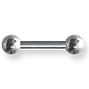 Internally Threaded 10 Gauge Stainless Steel Barbell 1/2in Long