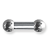 Internally Threaded Large 2 Gauge Stainless Steel Barbell 5/8in Long