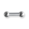 Internally Threaded Large 4 Gauge Stainless Steel Barbell 1/2in Long