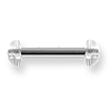 Acrylic Clear Half Balls Straight Barbells 10 Gauge 5/8in