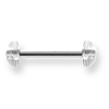 Acrylic Clear Half Balls Straight Barbells 14 Gauge 5/8in