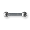 Externally Threaded Stainless Steel 10 Gauge Barbell 1/2in Long