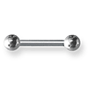 Externally Threaded Stainless Steel 12 Gauge Barbell 1/2in Long