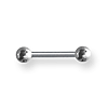 Externally Threaded Stainless Steel 14 Gauge Barbell 3/8in Long