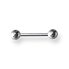 Externally Threaded Stainless Steel 16 Gauge Barbell 3/8in Long