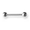 Externally Threaded Stainless Steel 16 Gauge Barbell 7/16in Long