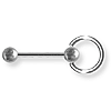 Stainless Steel Barbell with Enslaved Ring 14 Gauge 5/8in Long