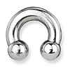Stainless Steel Circular Barbell 0 Gauge 5/8in