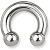 Stainless Steel Circular Barbell 0 Gauge 3/4in