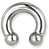 Stainless Steel Circular Barbell 00 Gauge 3/4in