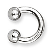 Stainless Steel Circular Barbell 6 Gauge 1/2in