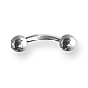 Externally Threaded Stainless Steel Curved Barbell 14 Gauge 5/16in Long