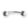 Externally Threaded Stainless Steel Curved Barbell 14 Gauge 1/2in Long