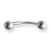 Externally Threaded Stainless Steel Curved Barbell 14 Gauge 5/8in Long