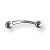Externally Threaded Stainless Steel Curved Barbell 18 Gauge 3/8in Long