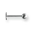 Stainless Steel Labret with 5/32in Ball 16 Gauge 3/8in