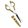 Large Brass-tone 2.5in Blade Floral Manor House Scissors