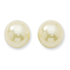 Cultura Glass Pearl Button Post Earrings
