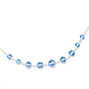 Silver-tone Blue Crystal Beaded 16in Necklace