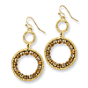 Gold-tone Light and Dark Colorado Crystal Dangle Earrings