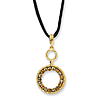 Gold-tone Light and Dark Colorado Crystal 16in Necklace