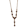 Copper-tone Light Colorado and Brown Crystal 15in with Ext Y Necklace