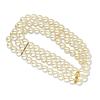 Gold-tone Cultura Glass Pearl Stretch Bracelet