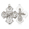Sterling Silver 1 1/8in Four Way Medal