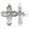 Sterling Silver 3/4in Five Way Medal