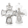 Sterling Silver 1 1/8in Five Way Medal