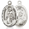 Sterling Silver Oval St Peregrine Medal 1in