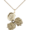 Gold-filled Sterling Silver Rosebud Miraculous Medal & 18in Chain