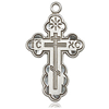 Sterling Silver 7/8in Orthodox Cross Pendant