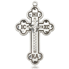 Sterling Silver 1 3/8in Orthodox Cross