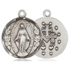 Sterling Silver 1/2in Round Miraculous Medal