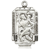 Sterling Silver St Christopher Be My Guide Medal 1in